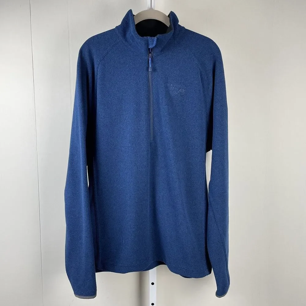 Mountain Hardwear 1/4 Zip Microfleece Pullover Jacket Blue Mens‎ Large